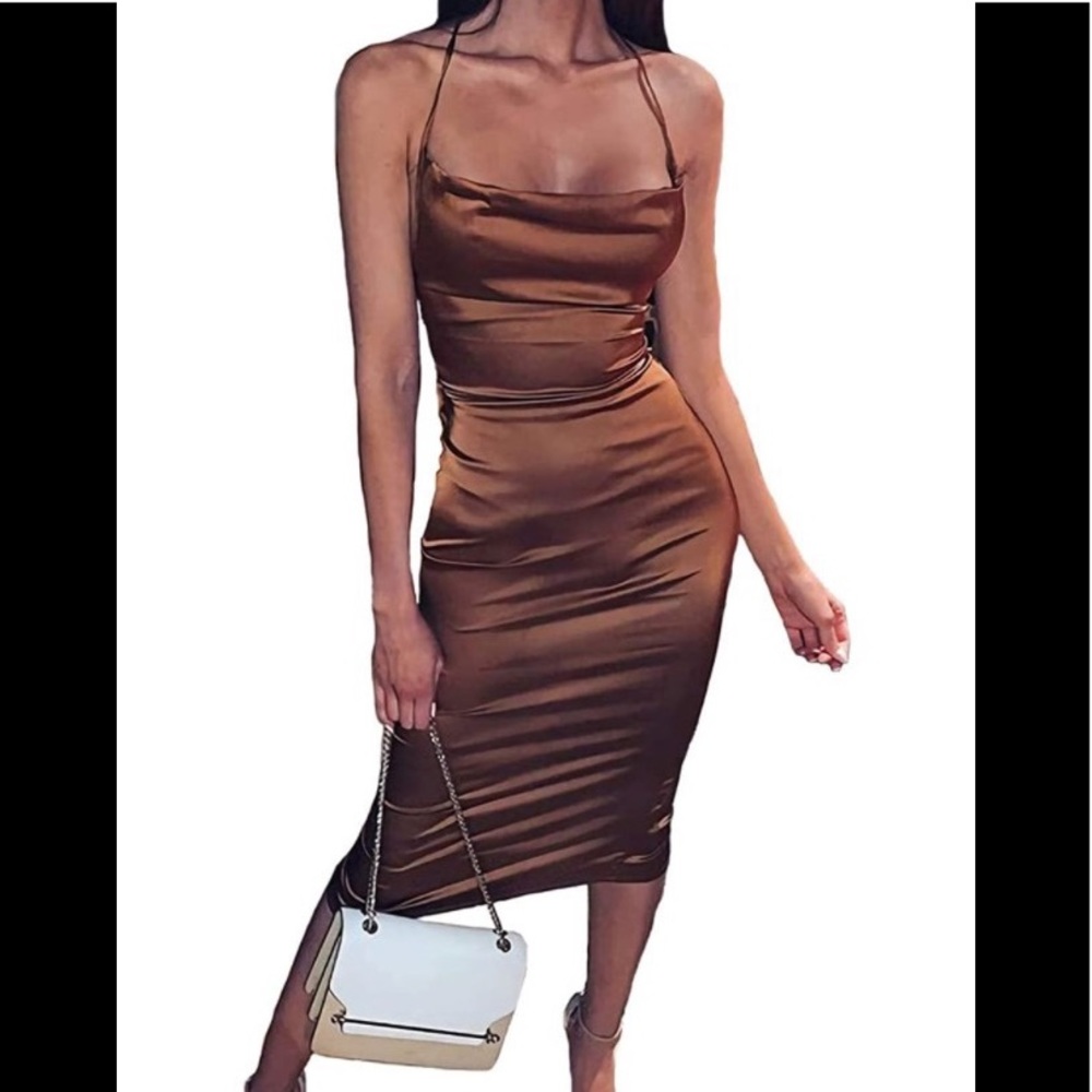 Celsius sexy spaghetti strap backless party dress New